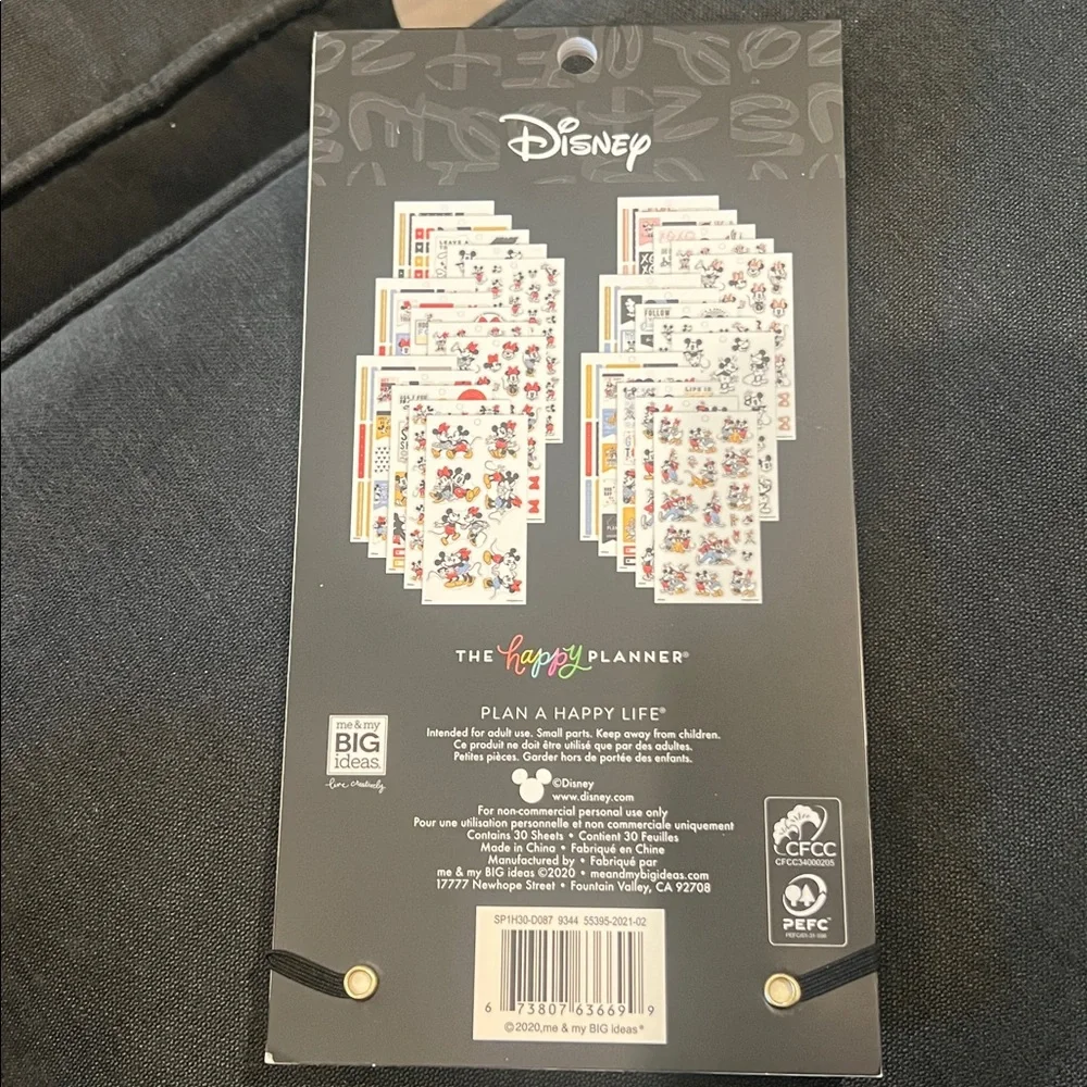 Disney The Happy Planner Mickey Mouse Sticker Sheet Missing one sticker